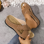 Zomer sandalen met gekruiste bandjes Dames