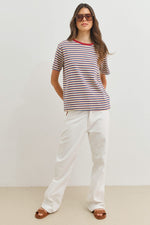 Gestreept T-shirt met Ronde Hals Dames
