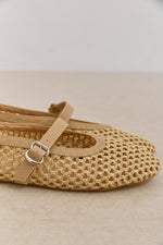 Geweven Mary Jane schoenen met gesp Dames