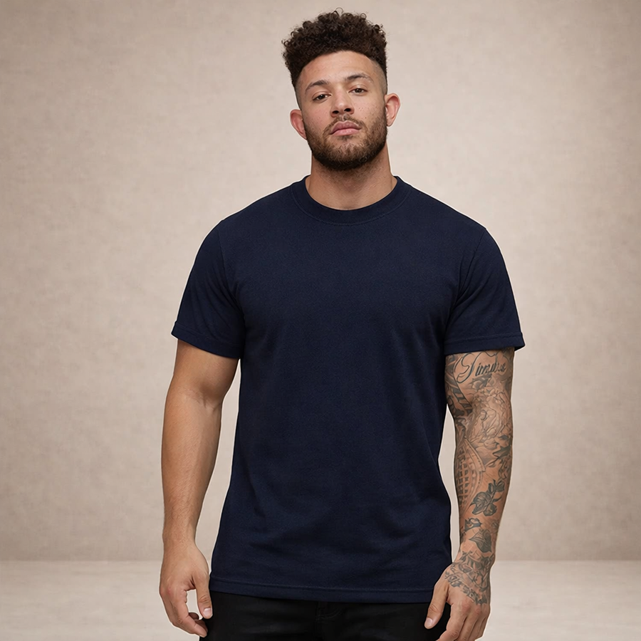Slim fit T-shirt met ronde hals Heren