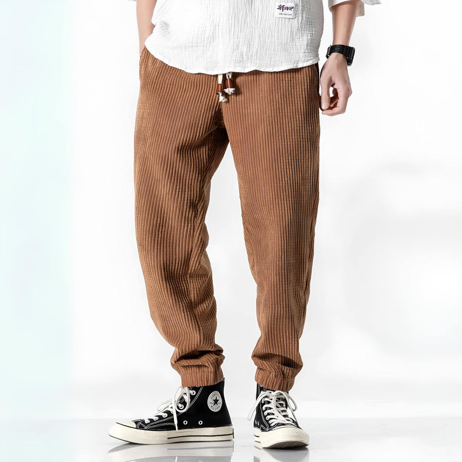 Corduroy broek met trekkoord Heren