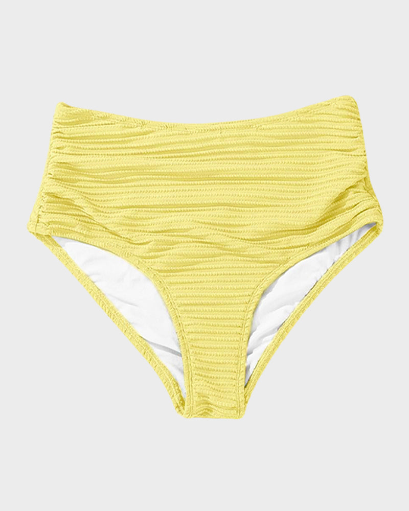Geribde Bikini Set met Hoge Taille Dames