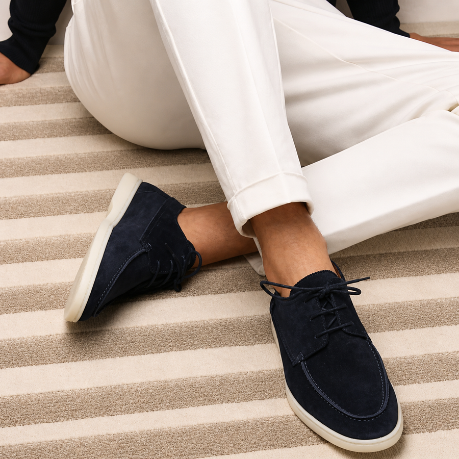 Derby Schoenen Heren Suède