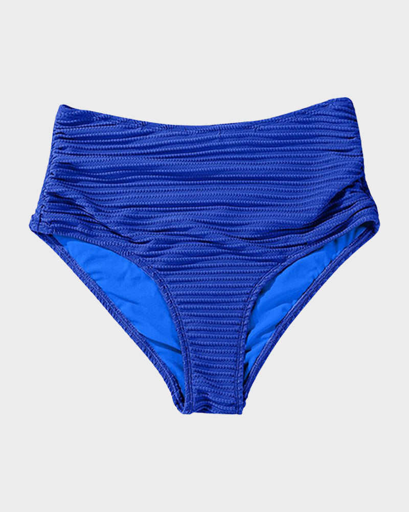Geribde Bikini Set met Hoge Taille Dames