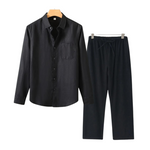 2-delige zomer set met overhemd en lange broek Heren