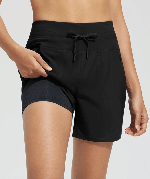 Zwemshort Hoge Taille Sneldrogend dames