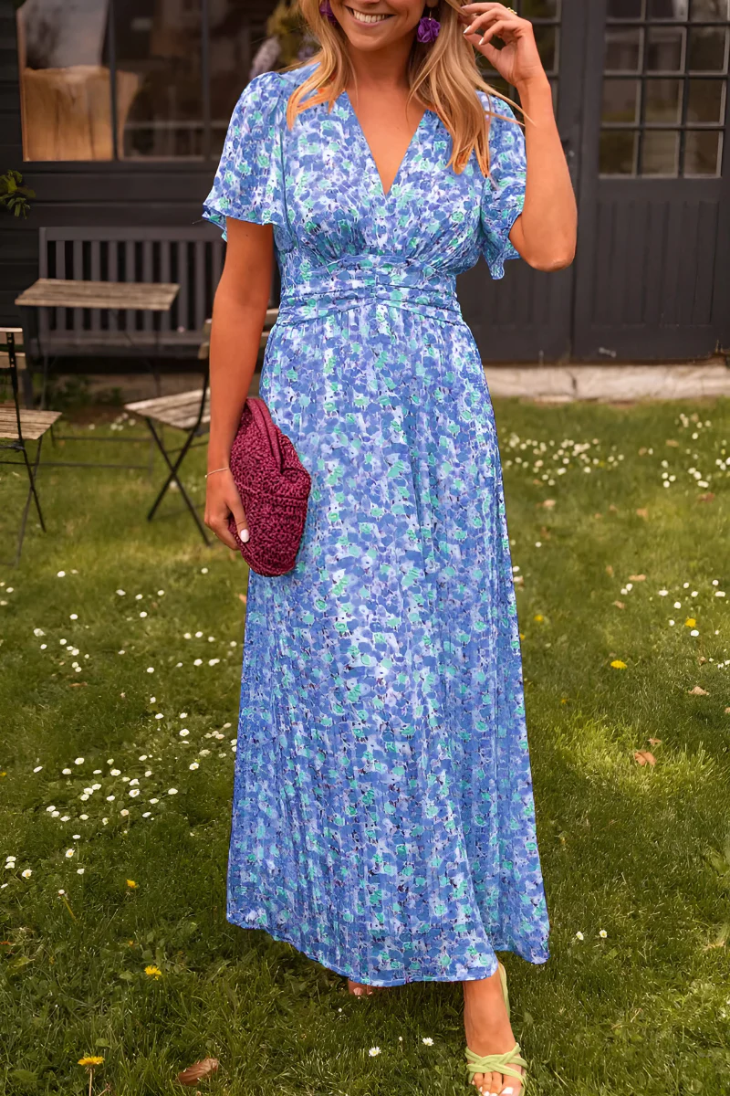 Maxi jurk met aansluitende taille Dames