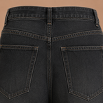 Denim bermuda short met hoge taille Dames
