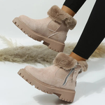 Laarzen Dames Suede met Bontrand