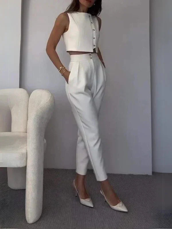 Zomer set met mouwloze top en broek Dames