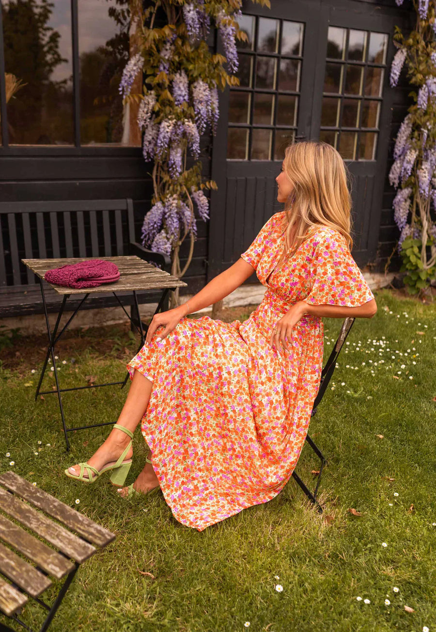 Maxi jurk met aansluitende taille Dames