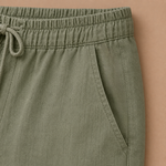 Capribroek met elastische tailleband Dames