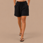 Bermuda short met elastische tailleband Dames