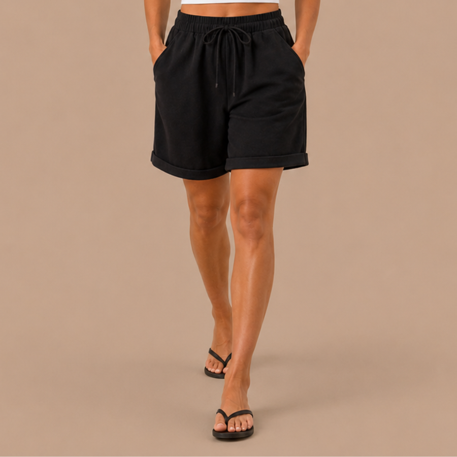 Bermuda short met elastische tailleband Dames