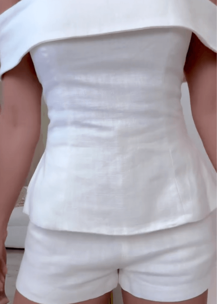 Tweedelige zomer set met top en korte broek Dames