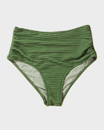 Geribde Bikini Set met Hoge Taille Dames