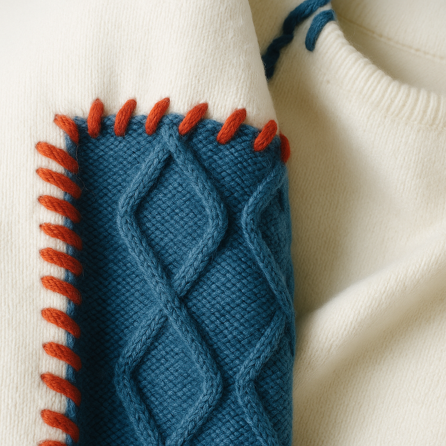 Trui Heren met Patchwork