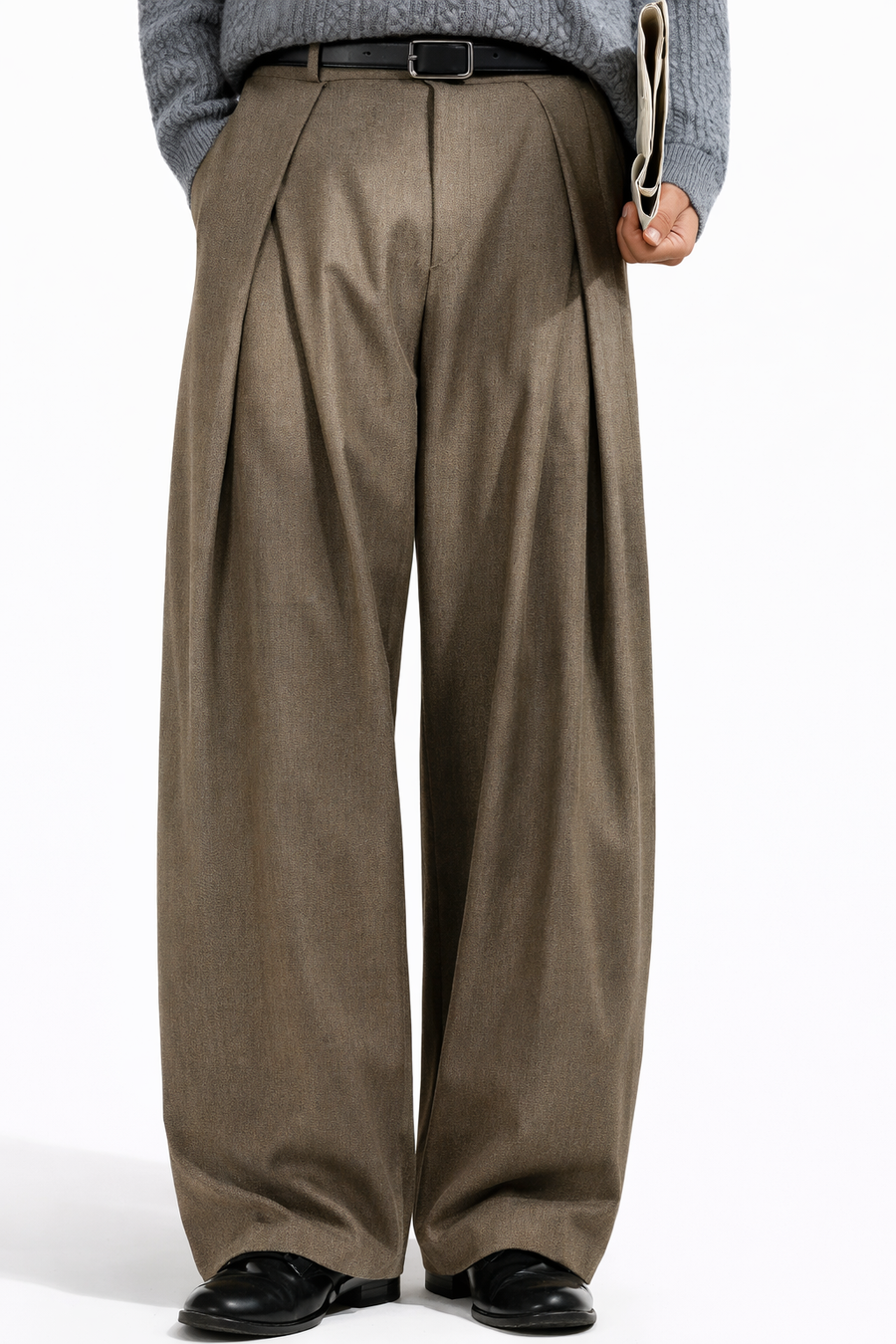 Oversized Pantalon Heren Geplooid