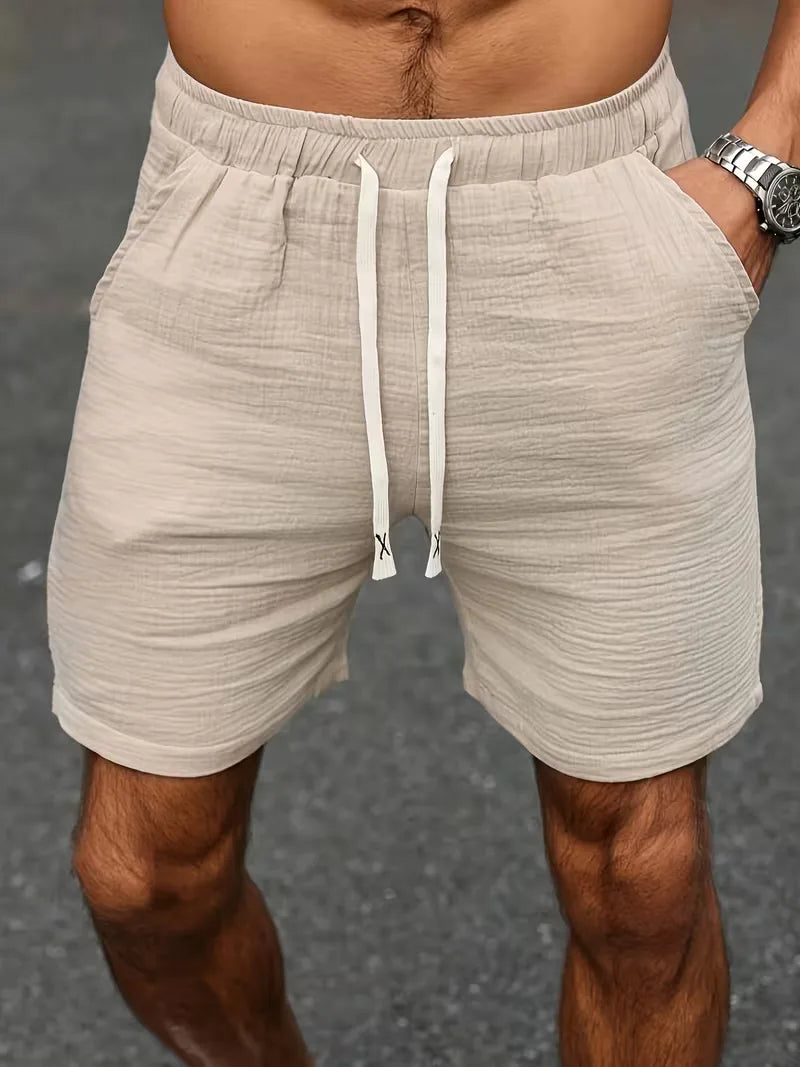 Korte zomer broek met elastische taille Heren