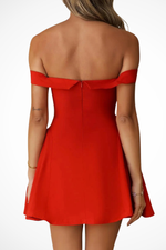 Off-shoulder mini jurk Dames