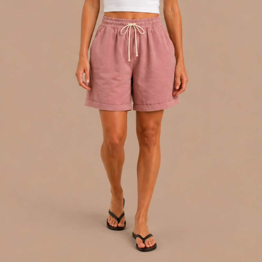 Bermuda short met elastische tailleband Dames