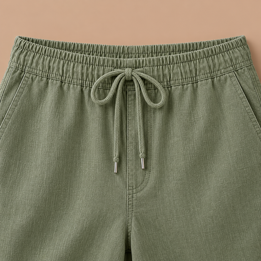 Capribroek met elastische tailleband Dames