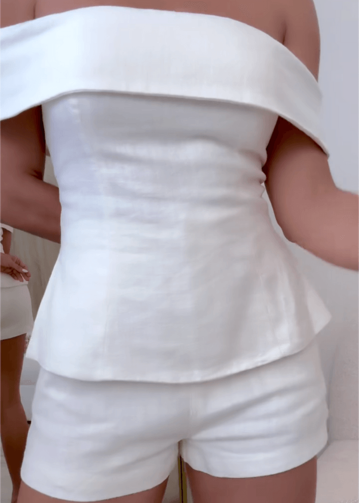 Tweedelige zomer set met top en korte broek Dames