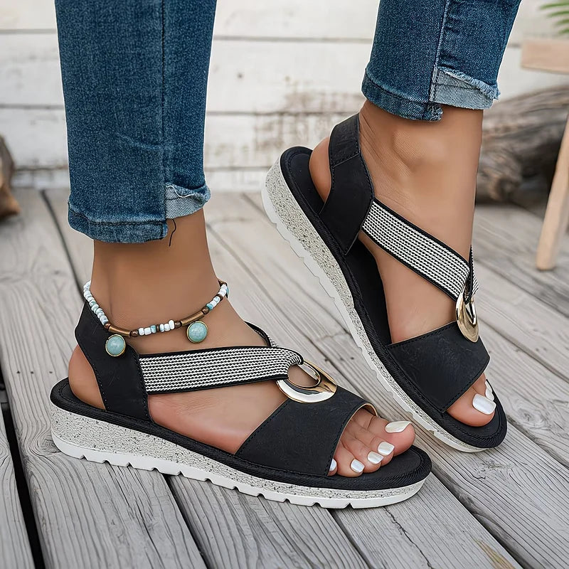 Zomer sandalen met gekruiste banden Dames