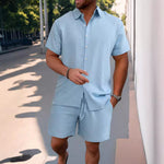 Tweedelige strand set met korte broek Heren