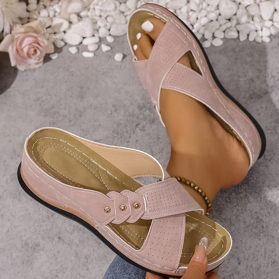 Zomer sandalen met gekruiste bandjes Dames