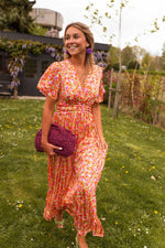Maxi jurk met aansluitende taille Dames