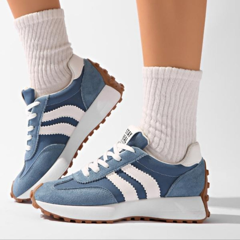 Retro sneakers met suedelook Dames
