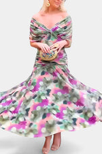 Maxi jurk met bloemenprint Dames
