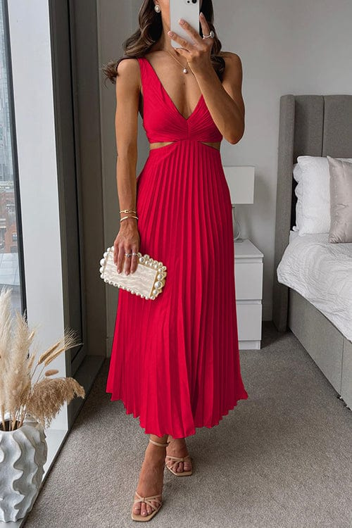 Satijnen midi jurk elegant Dames