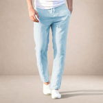 Linnen zomerbroek met elastische taille Heren