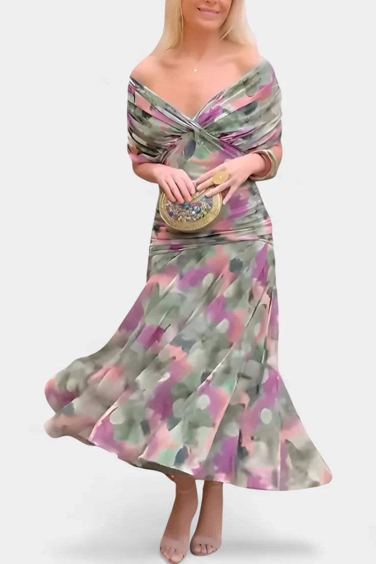 Maxi jurk met bloemenprint Dames