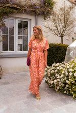 Maxi jurk met aansluitende taille Dames