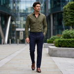 Slim fit overhemd met stretch Heren