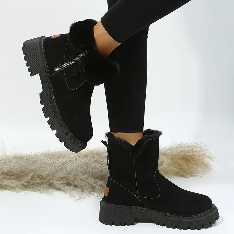 Laarzen Dames Suede met Bontrand