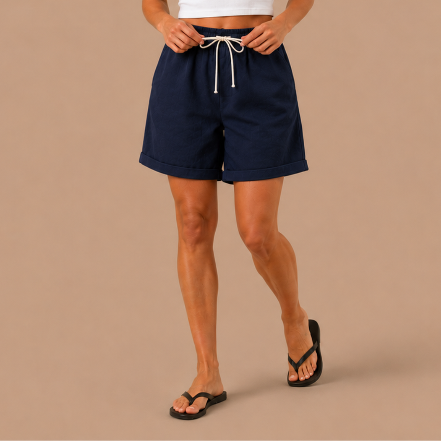 Bermuda short met elastische tailleband Dames