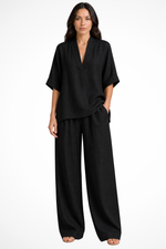 Tweedelige Lounge Set met V-Hals Dames