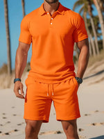 Zomer set met polo en korte broek Heren