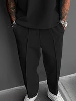 Heren set met V-hals en rechte broek