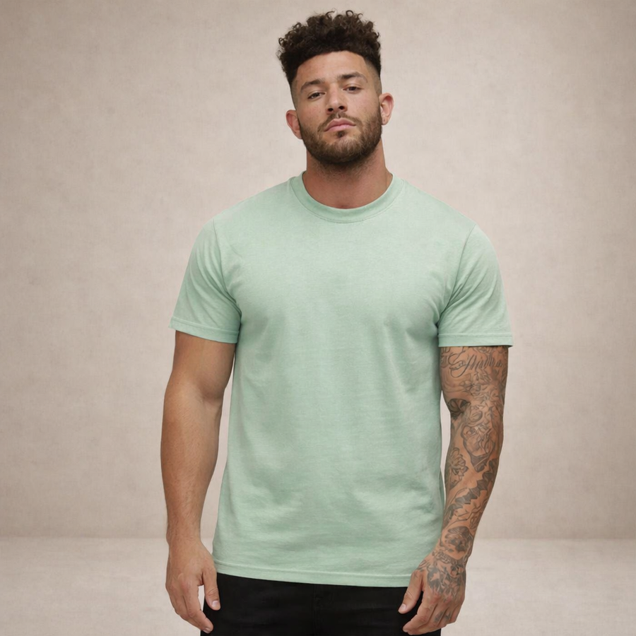 Slim fit T-shirt met ronde hals Heren