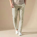 Linnen zomerbroek met elastische taille Heren