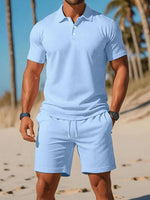 Zomer set met polo en korte broek Heren