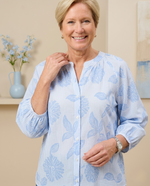 Blouse met V-hals en bloemenprint Dames