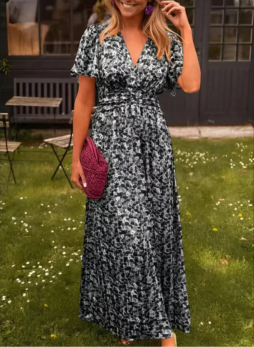Maxi jurk met aansluitende taille Dames