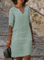 Midi zomerjurk met Print Dames