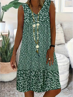 Mouwloze Zomerjurk met Bloemenprint Dames